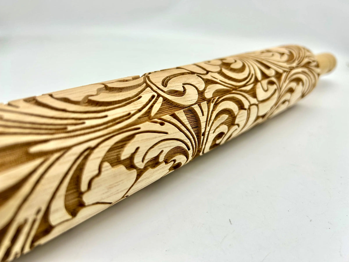 Rolling Pin: Tooled Leather
