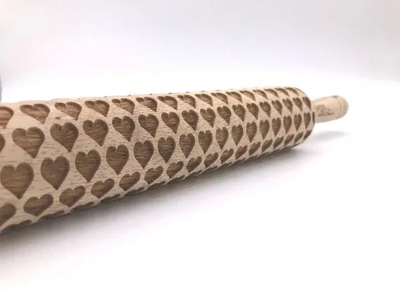 Rolling Pin: Small Hearts