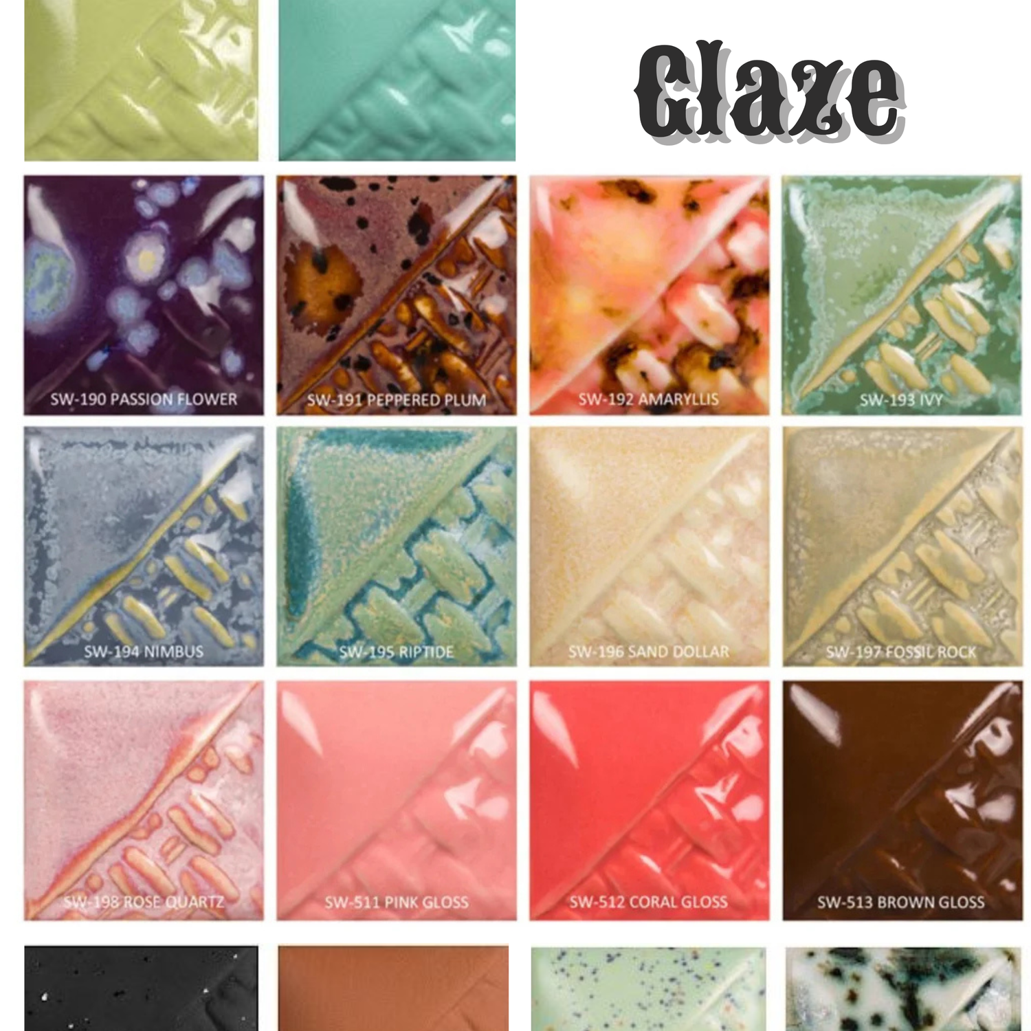 High Fire and Mid Range Glazes