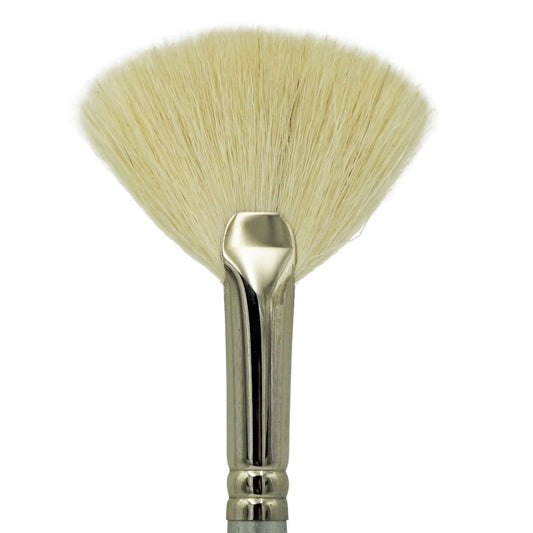 Soft White Goat Hair: Fan - 12