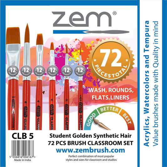 CBL Classroom Brush Box Sets 72pcs: Combo Mix - CBL-5