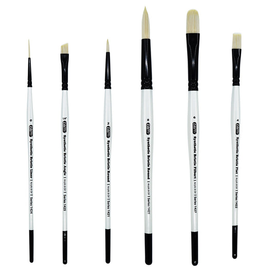 White Bristle Synthetic Combo 6pcs: AS-235