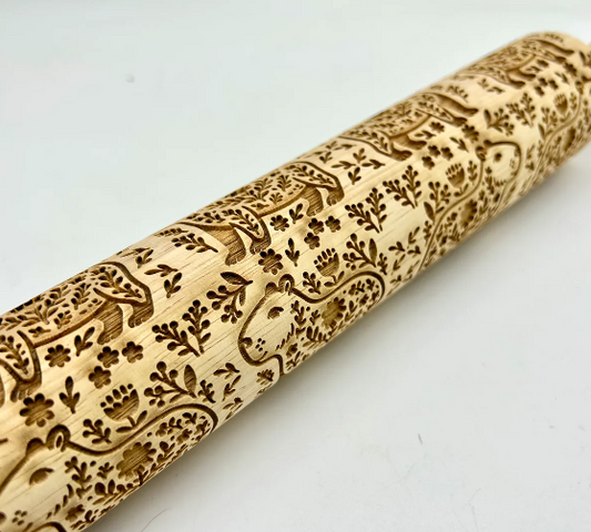 Rolling Pin: Capybara With Nordic Florals