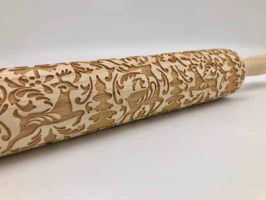 Rolling Pin: Prancing Reindeer