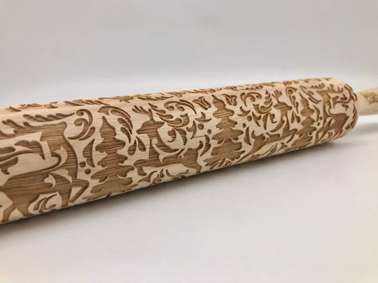 Rolling Pin: Prancing Reindeer