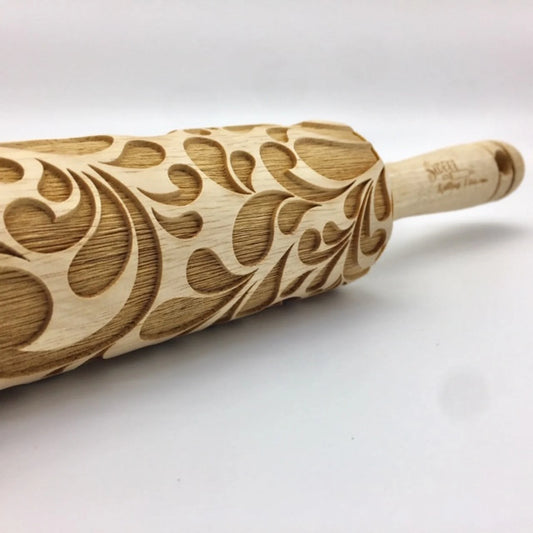 Rolling Pin: Floral Swirl