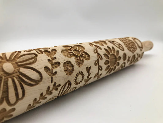 Rolling Pin: Boho Flowers